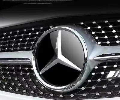 Front Grille Chrome Badge Glass Star Emblem Mirror For 06-14 Mercedes-Benz W204 • $38.90
