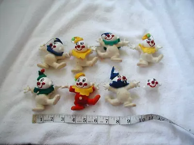 Lot 7 Vintage Plastic Blow Mold Clown String Light Covers & 1 Extra Clown Head • $14.99