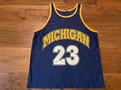 Vintage Michigan Wolverines #23 TSI Made In USA Basketball Jersey - Men's Medium • $24.99