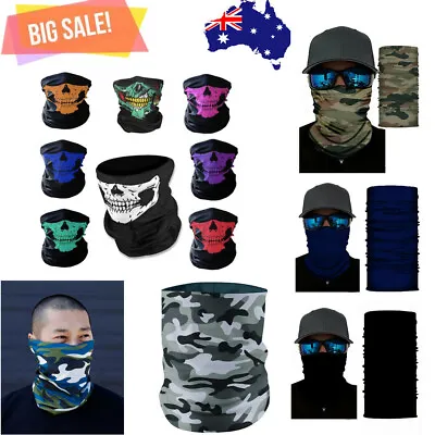 Bandana Head Scarf Face Mask Shield Neck Tube Headwear Fishing Neck Gaiter AU • $3.70