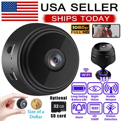 Mini Spy Camera WIFI 1080P HD Hidden IP Motion Night Vision Security Nanny Cam • $7.99