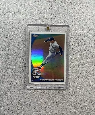 2010 Topps Chrome Baseball Wrapper Redemption #226 Mickey Mantle Refractor HOF • $39.50