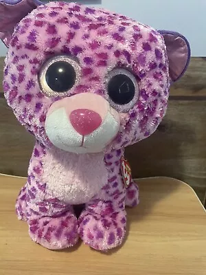 Ty~ Glamour~ Leopard~ Beanie Boo~ Large~ 40cm • $30