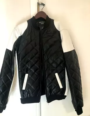 West Street HAKU Jacket Men's Black And White Motorcycle Jacket Size L • $39.99