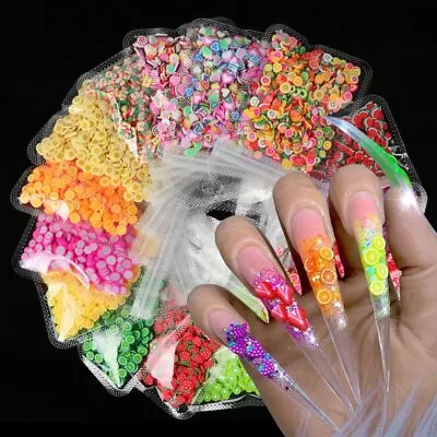 $6.99 • Buy Nail Art 3D Fruit Slice,Candy,Hearts Tips Nail Decoration
