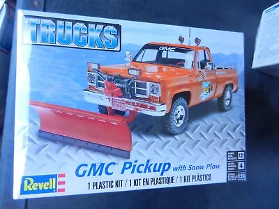 REVELL 1980'S GMC 4X4 PICKUP TRUCK W/SNOWPLOW 1:24th SCALE PLASTIC MODEL SEALED • $17.68