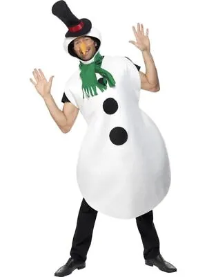 Mens Classic Snowman Fancy Dress Costume Iconic Festive Christmas Character • £23.43