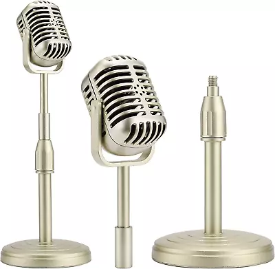 Vintage Desktop Microphone Prop Model With Adjustable Height Classic Retro S... • $21.99