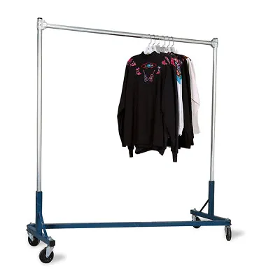 $154.95 • Buy Clothing Garment Rack Z-Truck Rolling W Extra Bar OSHA Heavy Duty 500 Pounds