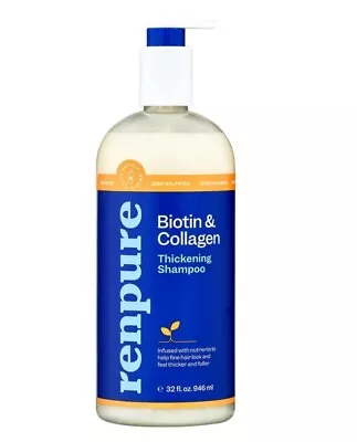 Renpure Biotin & Collagen Thickening Hair Shampoo For All Hair Types 32 Fl Oz • $8.97