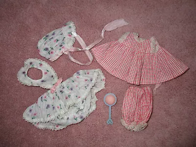 Vintage 1950's 8  Vogue Ginnette ~ 2 Outfits & Bonus Rattle ~ • $35