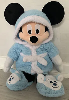 Disney Store Mickey Mouse Blue Pyjamas Plush Teddy Roo Slippers & Dressing Gown • £11.99