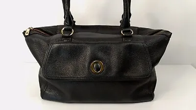 $59 • Buy Oroton Large Black Genuine Leather Bag Tote Handbag