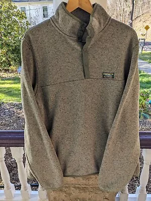 LL Bean Fleece Pullover Jacket*XL*Heather Army Green • $12.99