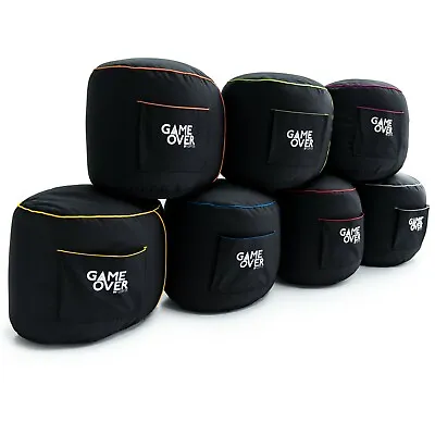 Game Over Gaming Bean Bag Footstool Black Pouffe Seat Beanbag Foot Rest Stool • £44.97