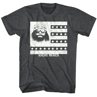 OFFICIAL Macho Man Randy Savage America Stars & Stripes Men's T-shirt Wrestling • $23.79