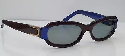 Vintage Escada E1210 Blue Purple Oval Sunglasses France FRAMES ONLY • $37.40
