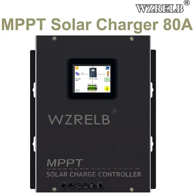 12/24/36/48V Battery Charger 80A MPPT Solar Charge Controller Off Grid Generator • £259.50