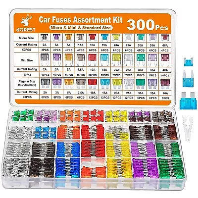 300Pcs Car Fuse Assortment Kit 160 Mini Blade Fuses Automotive • $20.13