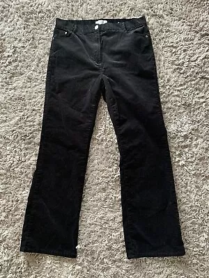 £9.99 • Buy M & S Collection Black Needlecord Straight Leg Trousers Size 16