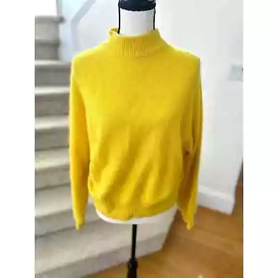Vintage Sunshine Yellow Mockneck Lambswool & Angora Sweater • $39