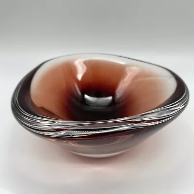 Art Glass Bowl Sven Palmqvist Orrefors Red Ohmbre Selena 1950’s Signed Numbered • $45