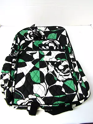 VERA BRADLEY Campus Backpack Quilted Bag NWT Imperial Rose Black Green White • $65.99