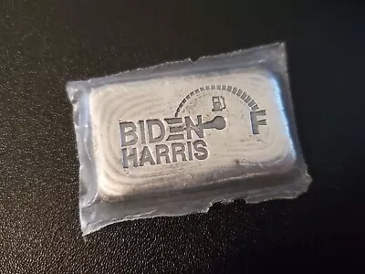 Joe Biden & Harris OUT OF GAS 3 Oz .999 Fine Silver Antiqued Poured Bar STL MINT • $123.45