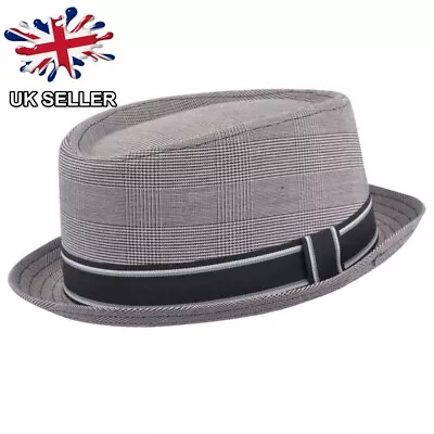 New Pork Pie Hat Ska Rude Boy Soul Madness Trilby Cotton Mix Uk Seller • $18.93