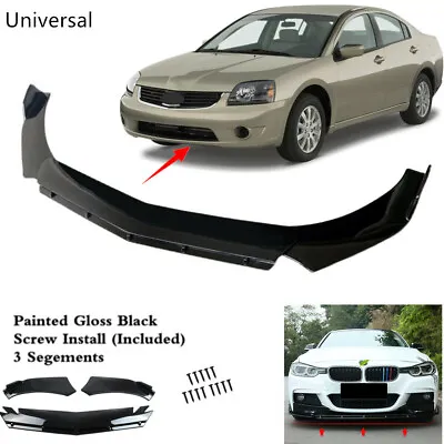 Universal Front Bumper Spoiler Lip Body Kits Fit For Mitsubishi Galant 2004-2012 • $55.92