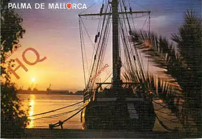Picture Postcard Palma De Mallorca Sailing Ship • £2.59