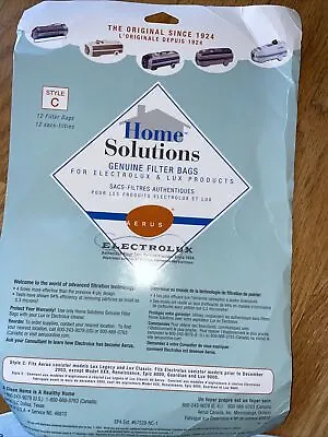 2 Aerus Home Solutions Electrolux Style C Vacuum Bags Genuine Filter • $8