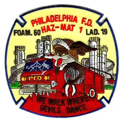 $3.95 • Buy Philadelphia Fire Department Haz-Mat 1 Foam 60 Ladder 19 Patch Pennsylvania PA