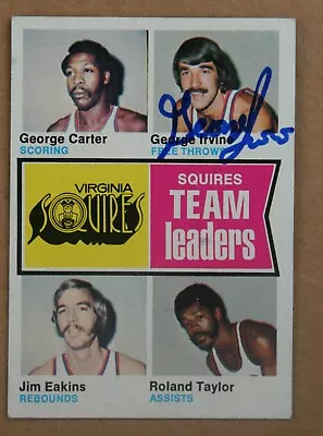 AUTOGRAPHED - George Irvine Topps #230 Virginia Squires 1974 • $0.99