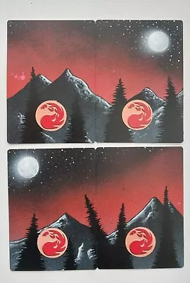 Magic The Gathering - Altered Art - Hand Painted - Mountains X4  • $10