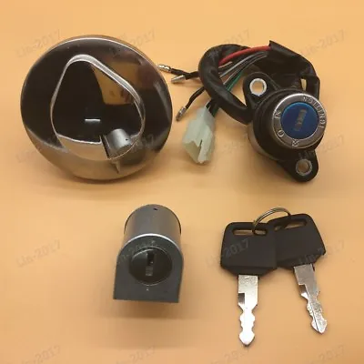 Ignition Switch Fuel Gas Cap Seat Lock Set For Honda Magna 700/750 Rebel 250/450 • $25.27