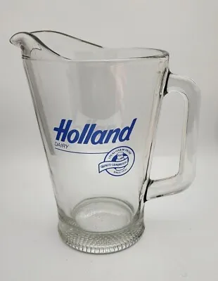 Vintage Holland Dairy Milk Beer Water Pitcher Indiana Milk Carrier  • $25.99