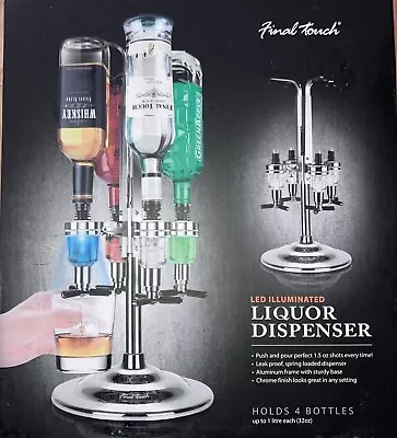 Final Touch LED Rotary 4 Bottle Liquor Dispenser Bar Caddy NEW • $49.99