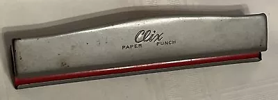 Vintage Clix Metal Paper Punch 3 Three Hole Punch New England Made In USA Works! • $12.95