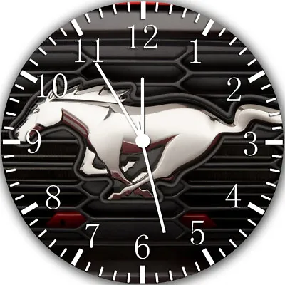 Mustang Frameless Borderless Wall Clock Nice For Gifts Or Decor Y61 • $22.95