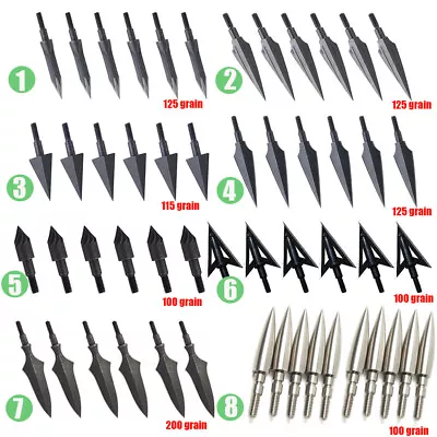 Archery Hunting Broadheads Arrowheads Screw-in Replaceable Arrow Heads Points • $21.29