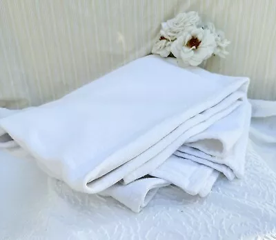 VTG Martha Stewart HEAVY BRIGHT White Cotton Bamboo Blanket Throw Or TWIN • $44.10