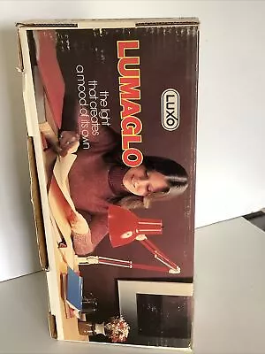 Vintage LUXO Lumaglo RED Desk Clamp Light Lamp NOS New In Box Free Ship! • $99.99