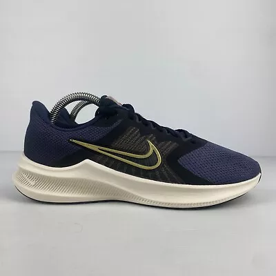 Nike Running Shoes Womens US 8 Black Gold Downshifter 11 Runners Sneakers • $39.95
