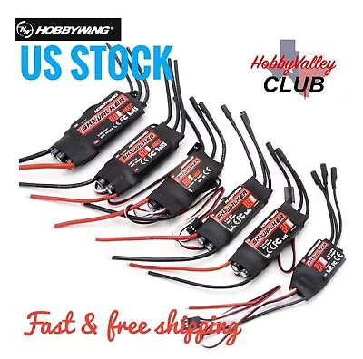 Hobbywing Skywalker Brushless ESC   30A 40A 50A 60A   Speed Controller USA Set • $17.59