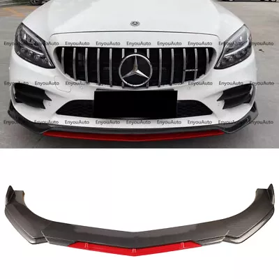 For Mercedes-Benz AMG35 AMG45 GT Front Bumper Lip Spoiler Splitter Carbon Fiber • $61.75