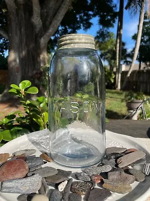 Vintage MASON Pale Amethyst 1/2 Gal Glass Ball Fruit Canning Jar W Zinc Ball Lid • $23.50