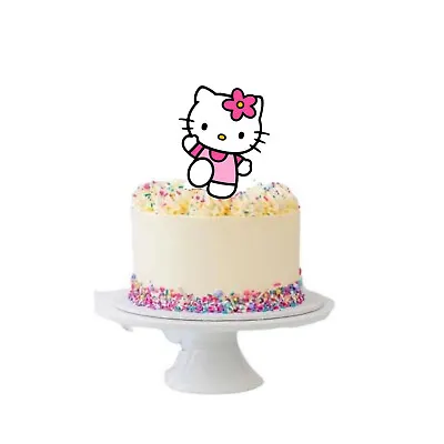 Hello Kitty Cake Topper Wafer Card Cake Stand Up Edible Topper Cake Decoration • $7.99