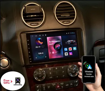 Apple Carplay Radio Android 12 GPS NAVI For Mercedes Benz W164 ML500 GL350 GL45 • $149.28