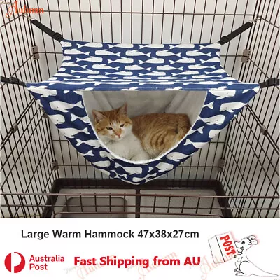 Cozy Cat Cave Large Warm Hammock Bed For Snug Sleep Play Hanging Cage Pet Kitten • $19.99